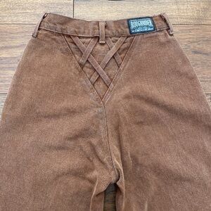 Vintage Roughrider By Circle T Jeans, brown/rust, size 0/2 curvy